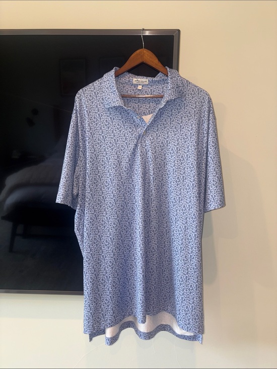 Peter Millar Other - Light blue patterned Men’s polo shirt